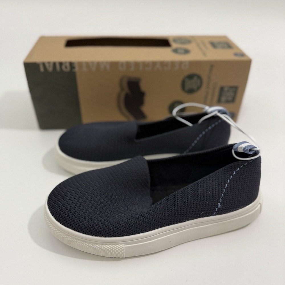 NEW Lily & Dan Toddler Recycled Material Flats Slip-On Sneakers Blue Size 9/10 - Picture 4 of 12